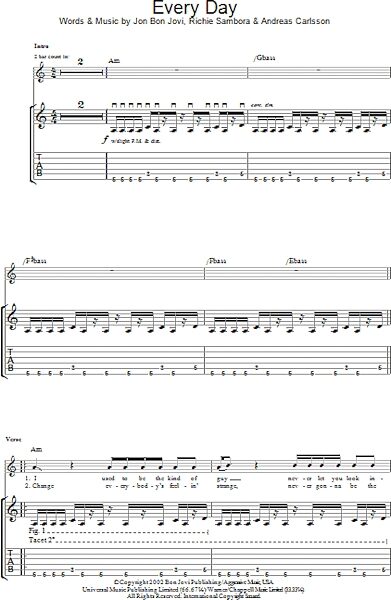 open zoom image for Everyday - Guitar TAB, New, Main