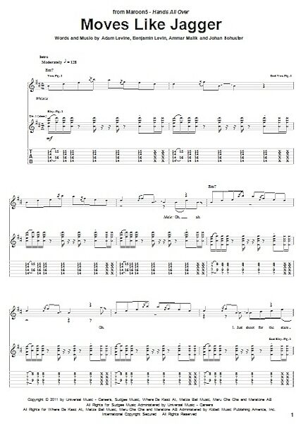 open zoom image for Moves Like Jagger - Guitar TAB, New, Main