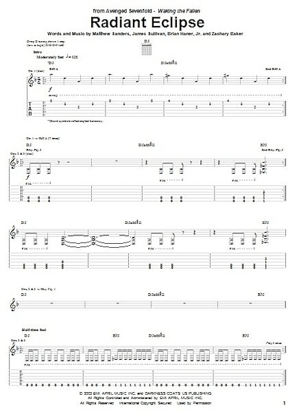 open zoom image for Radiant Eclipse - Guitar TAB, New, Main