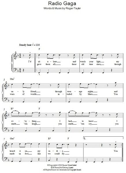 open zoom image for Radio Gaga - Easy Piano, New, Main