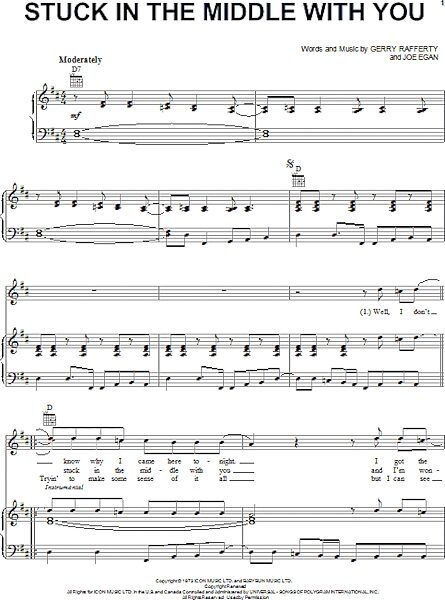 open zoom image for Stuck In The Middle With You - Piano/Vocal/Guitar, New, Main