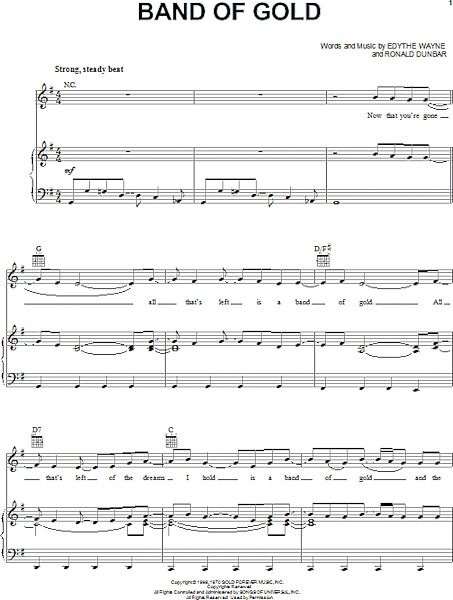 open zoom image for Band Of Gold - Piano/Vocal/Guitar, New, Main