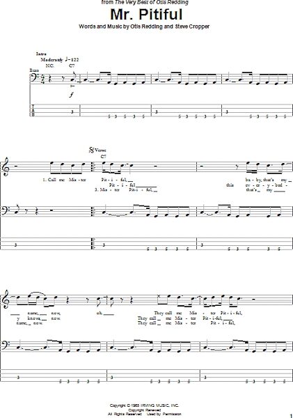 open zoom image for Mr. Pitiful - Bass Tab, New, Main
