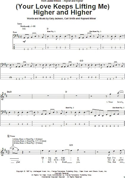 open zoom image for (Your Love Keeps Lifting Me) Higher And Higher - Bass Tab, New, Main