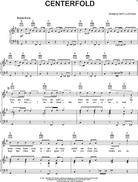 open zoom image for Centerfold - Piano/Vocal/Guitar, New, Main