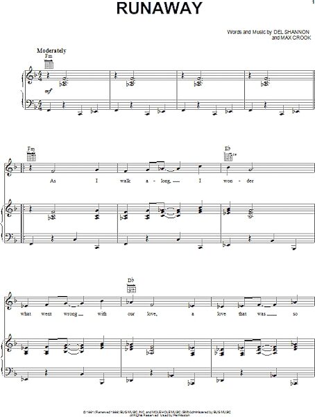 open zoom image for Runaway - Piano/Vocal/Guitar, New, Main