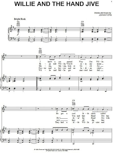 open zoom image for Willie And The Hand Jive - Piano/Vocal/Guitar, New, Main
