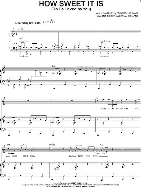 open zoom image for How Sweet It Is (To Be Loved By You) - Piano Vocal, New, Main