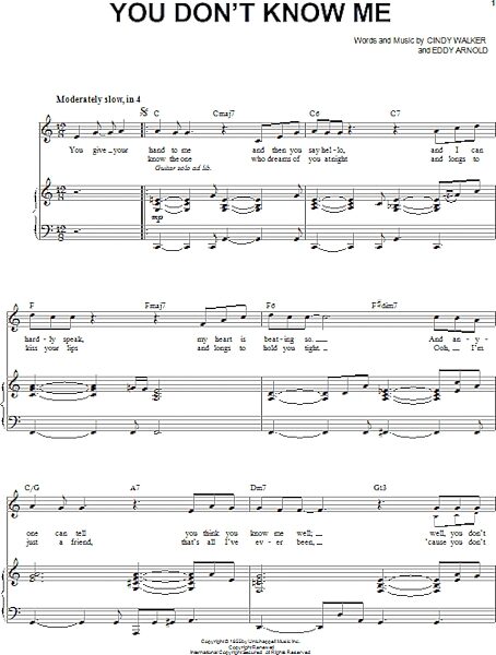 open zoom image for You Don't Know Me - Piano Vocal, New, Main
