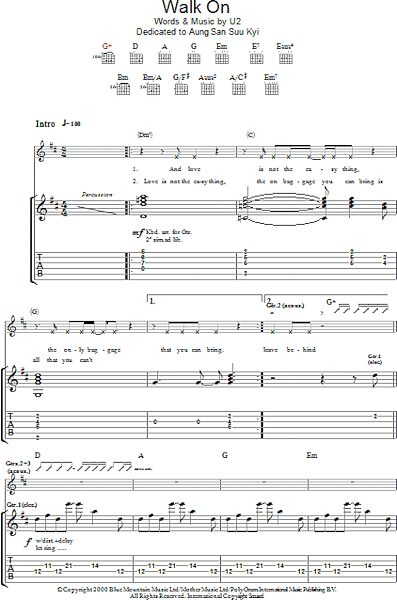 open zoom image for Walk On - Guitar TAB, New, Main