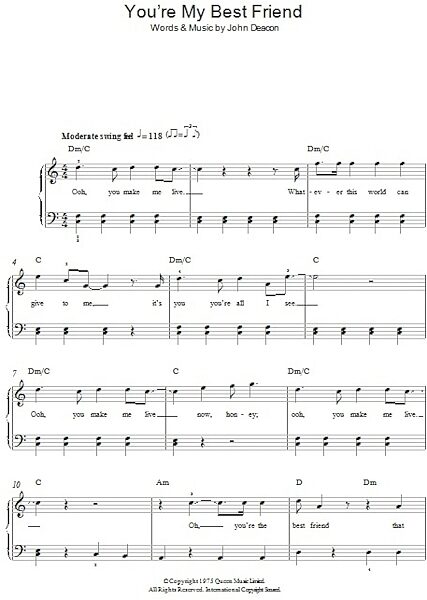 open zoom image for You're My Best Friend - Easy Piano, New, Main