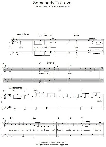 open zoom image for Somebody To Love - Easy Piano, New, Main