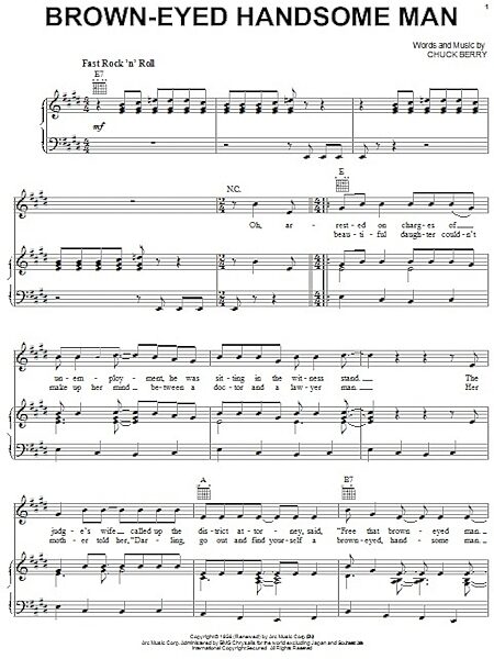 open zoom image for Brown-Eyed Handsome Man - Piano/Vocal/Guitar, New, Main