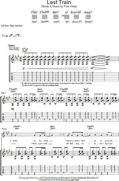 open zoom image for Last Train - Guitar TAB, New, Main