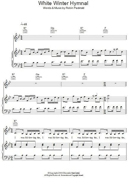 open zoom image for White Winter Hymnal - Piano/Vocal/Guitar, New, Main