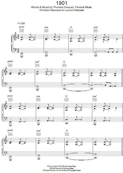 open zoom image for 1901 - Piano/Vocal/Guitar, New, Main