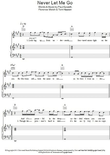 open zoom image for Never Let Me Go - Piano/Vocal/Guitar, New, Main