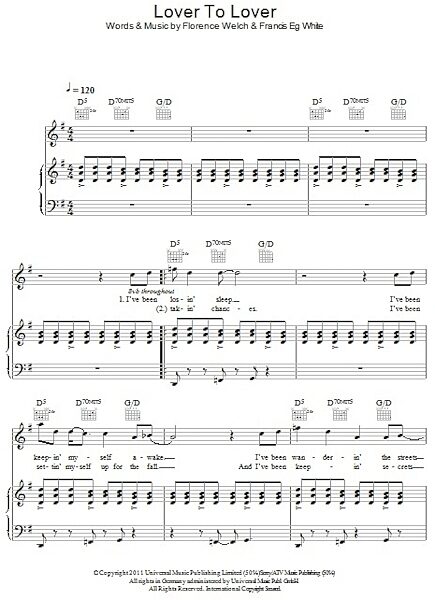 open zoom image for Lover To Lover - Piano/Vocal/Guitar, New, Main