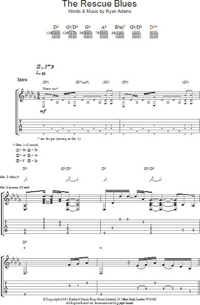 open zoom image for The Rescue Blues - Guitar TAB, New, Main