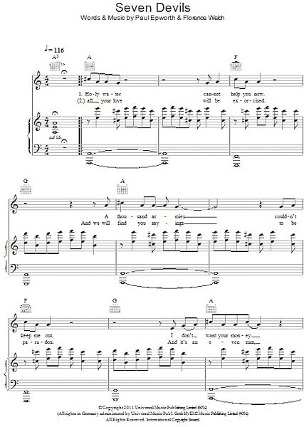 open zoom image for Seven Devils - Piano/Vocal/Guitar, New, Main