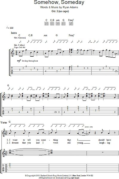 open zoom image for Somehow, Someday - Guitar TAB, New, Main