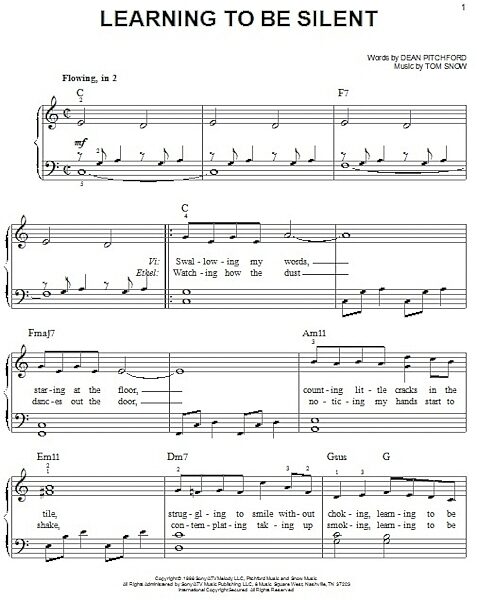 open zoom image for Learning To Be Silent - Easy Piano, New, Main
