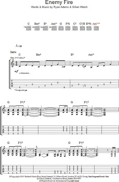 open zoom image for Enemy Fire - Guitar TAB, New, Main