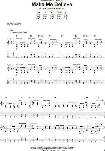open zoom image for Make Me Believe - Guitar TAB, New, Main
