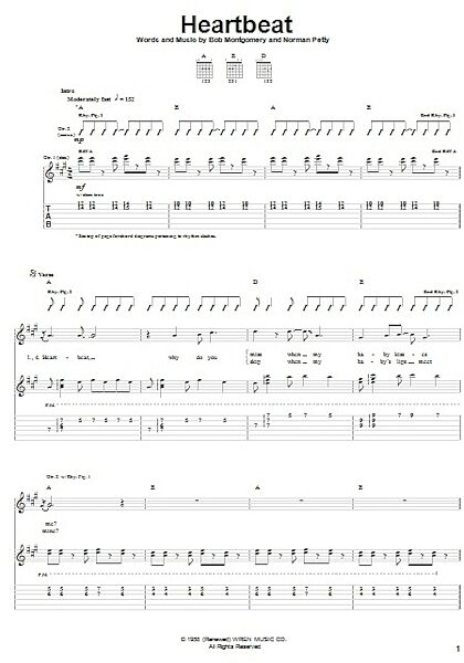 open zoom image for Heartbeat - Guitar TAB, New, Main