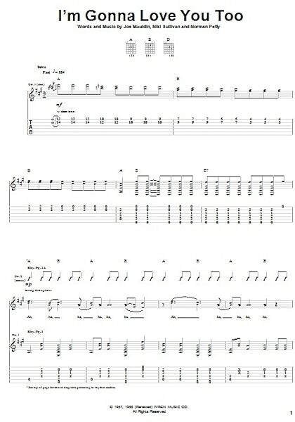 open zoom image for I'm Gonna Love You Too - Guitar TAB, New, Main