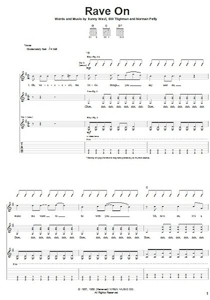 open zoom image for Rave On - Guitar TAB, New, Main