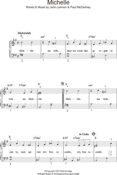 open zoom image for Michelle - Piano/Vocal/Guitar, New, Main
