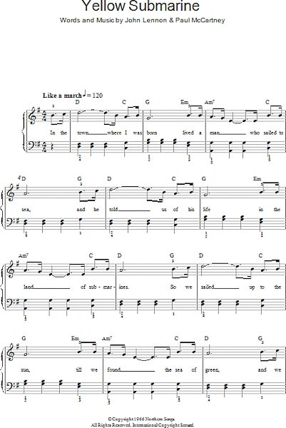 open zoom image for Yellow Submarine - Piano/Vocal/Guitar, New, Main