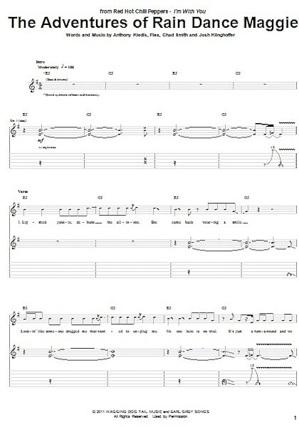 open zoom image for The Adventures Of Rain Dance Maggie - Guitar TAB, New, Main