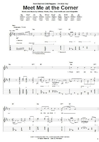 open zoom image for Meet Me At The Corner - Guitar TAB, New, Main