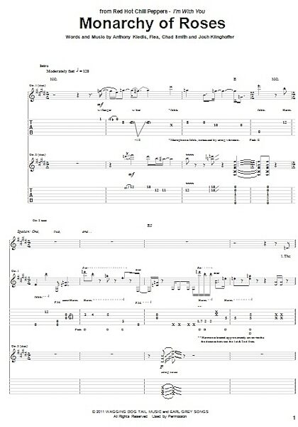 open zoom image for Monarchy Of Roses - Guitar TAB, New, Main