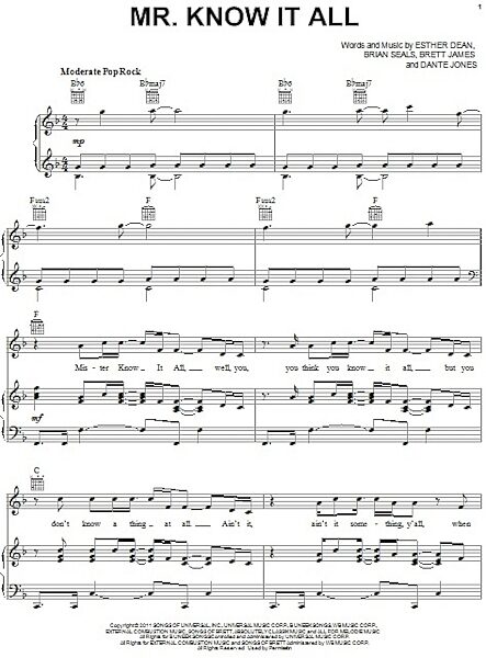 open zoom image for Mr. Know It All - Piano/Vocal/Guitar, New, Main
