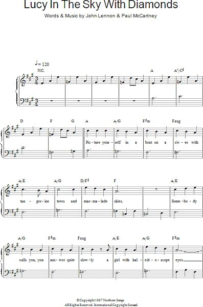 open zoom image for Lucy In The Sky With Diamonds - Easy Piano, New, Main