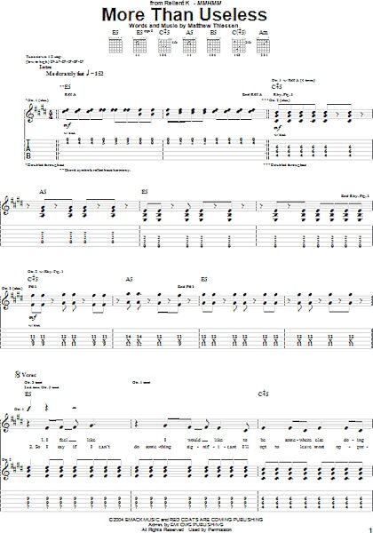 open zoom image for More Than Useless - Guitar TAB, New, Main
