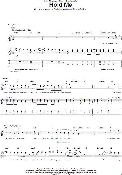 open zoom image for Hold Me - Guitar TAB, New, Main