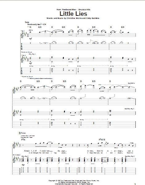 open zoom image for Little Lies - Guitar TAB, New, Main