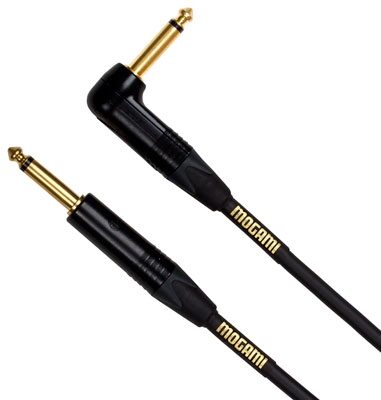 open zoom image for Mogami Gold Guitar/Instrument Cable (Straight to Right Angle End), 3 foot, Main