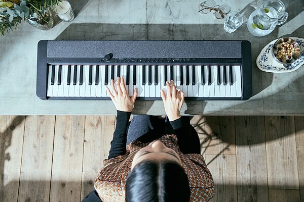 open zoom image for Casio CT-S1 Portable Electronic Keyboard, Black, Action Position Back