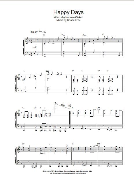 open zoom image for Happy Days - Piano Solo, New, Main