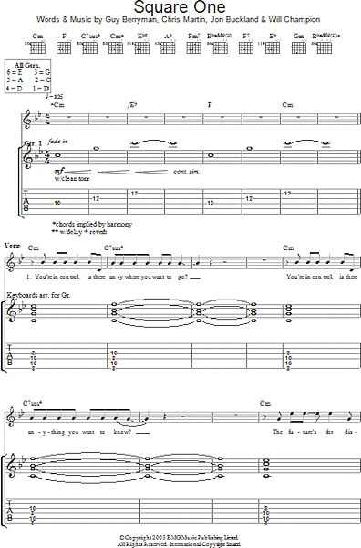 open zoom image for Square One - Guitar TAB, New, Main