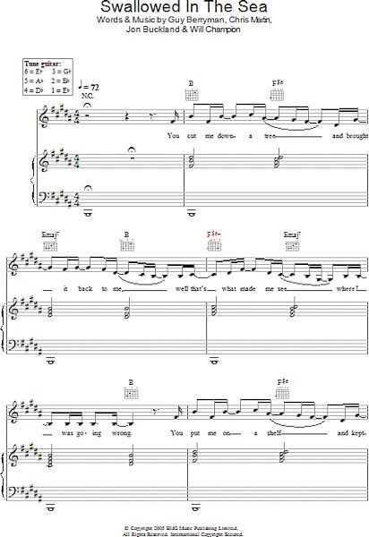 open zoom image for Swallowed In The Sea - Piano/Vocal/Guitar, New, Main