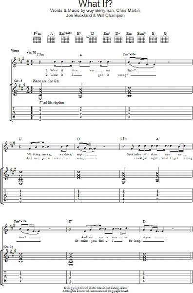 open zoom image for What If? - Guitar TAB, New, Main