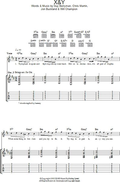 open zoom image for X&Y - Guitar TAB, New, Main