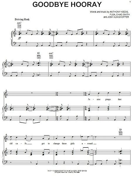 open zoom image for Goodbye Hooray - Piano/Vocal/Guitar, New, Main