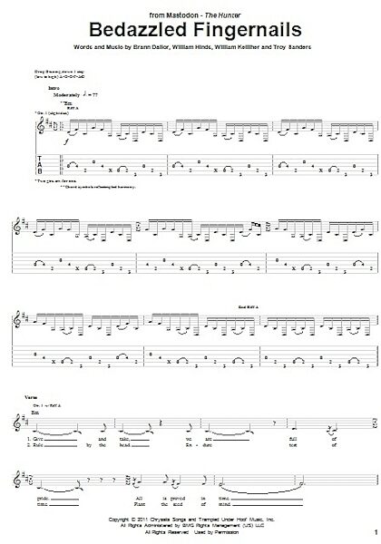 open zoom image for Bedazzled Fingernails - Guitar TAB, New, Main